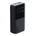 Powerbank 30W 10000mAh z wbudowanymi kablami iPhone Lightning i USB-C czarny