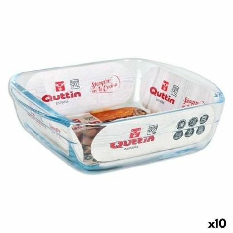 Blacha do piekarnika Quttin 66603 1,1 L Szkło Kwadratowy 1,1 L 19,7 x 16,8 x 5,6 cm (10 Sztuk)