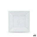 Zestaw talerzy wielokrotnego użytku Algon Biały Plastikowy 18 x 18 x 1,5 cm (24 Sztuk)