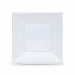 Zestaw talerzy wielokrotnego użytku Algon Kwadratowy Biały Plastikowy 18 x 18 x 4 cm (36 Sztuk)
