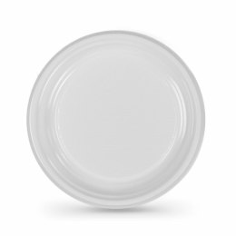 Zestaw talerzy wielokrotnego użytku Algon Okrągły Biały Plastikowy 20,5 x 2 cm (6 Sztuk)