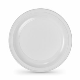 Zestaw talerzy wielokrotnego użytku Algon Okrągły Biały Plastikowy 22 x 22 x 1,5 cm (6 Sztuk)