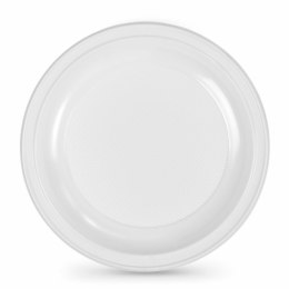 Zestaw talerzy wielokrotnego użytku Algon Okrągły Biały Plastikowy 25 x 25 x 1,5 cm (12 Sztuk)