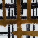 Tacka do przekąsek Biały Czarny Złoty PVC Szkło Abstrakcyjny 42 x 42 x 4,2 cm (2 Sztuk)