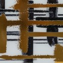 Tacka do przekąsek Biały Czarny Złoty PVC Szkło Abstrakcyjny 45 x 31 x 4,2 cm (2 Sztuk)