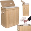 Kosz bambusowy na pranie SOREN 2 komory natural