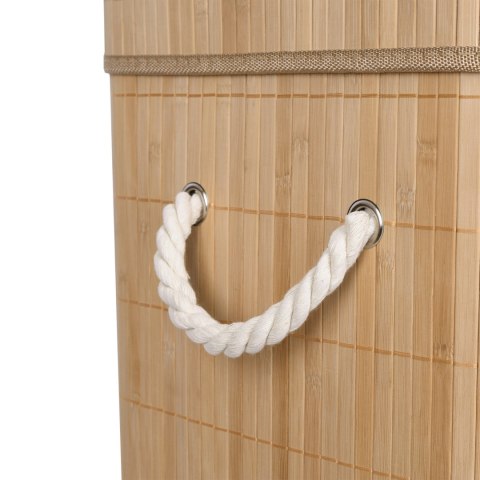 Kosz bambusowy na pranie SOREN 2 komory natural