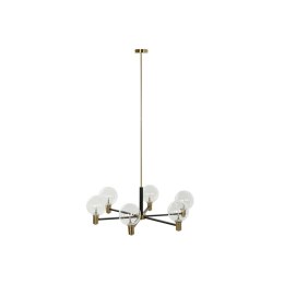 Lampa Sufitowa DKD Home Decor 83 x 83 x 128 cm Szkło Czarny Złoty Metal 9 W