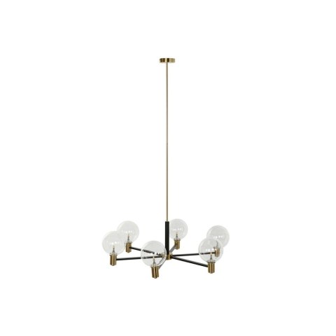 Lampa Sufitowa DKD Home Decor 83 x 83 x 128 cm Szkło Czarny Złoty Metal 9 W