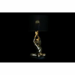 Lampa stołowa DKD Home Decor Czarny Złoty Poliester Żywica Małpa (25 x 25 x 48 cm)