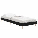Rama łóżka, czarna, 75x190 cm, materiał drewnopochodny
