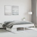 Metalowa rama łóżka, biała, 193x203 cm