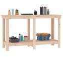Stół roboczy, 140x50x80 cm, lite drewno sosnowe