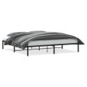 Metalowa rama łóżka, czarna, 200x200 cm