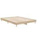 Rama łóżka, dąb sonoma, 135x190 cm, materiał drewnopochodny