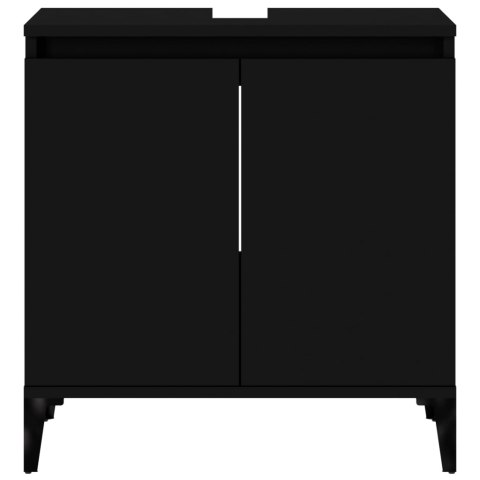 Szafka pod umywalkę, czarna, 58x33x60 cm