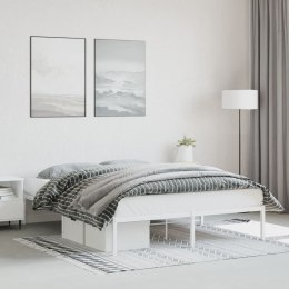 Metalowa rama łóżka, biała, 150x200 cm
