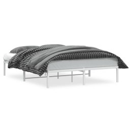 Metalowa rama łóżka, biała, 150x200 cm
