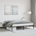 Metalowa rama łóżka, czarna, 193x203 cm