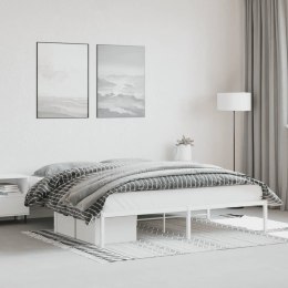 Metalowa rama łóżka, biała, 183x213 cm