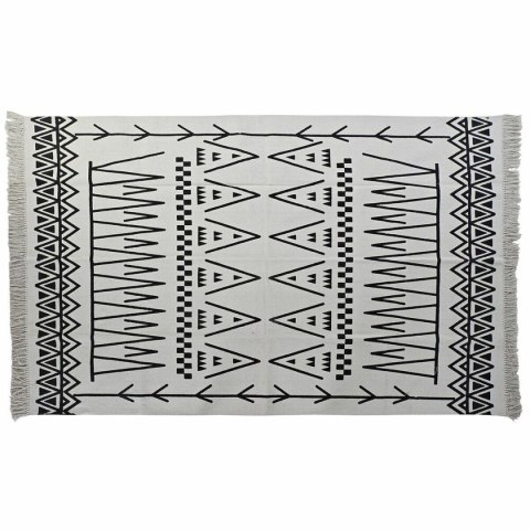 Dywan DKD Home Decor 160 x 250 x 0,7 cm Czarny Poliester Bawełna Biały Ikat Boho