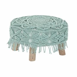 Ergonomiczny DKD Home Decor 53 x 53 x 31 cm Naturalny Drewno Brązowy Kolor Zielony 50 x 50 x 30 cm Makrama Boho