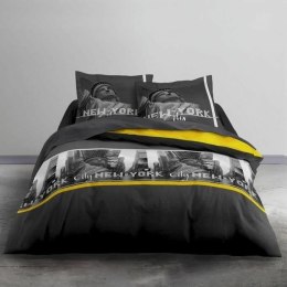 Poszewka na Kołdrę bez Wypełnienia TODAY Czarny Żółty Podwójne łóżko 220 x 240 cm