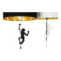 Lampa Stojąca DKD Home Decor 8424001827312 44 x 44 x 166 cm Czarny Złoty Metal Biały Żywica 220 V 50 W (2 Sztuk)