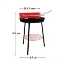 Przenośny grill Aktive Drewno Żelazo Ø 38 cm 37 x 61 x 45 cm (6 Sztuk) Czerwony