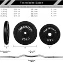 Movit Zestaw ciężarków - sztanga , 120 cm, 65,5 kg