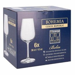 Kieliszek do wina Bohemia Crystal Belia Przezroczysty 6 Części 360 ml