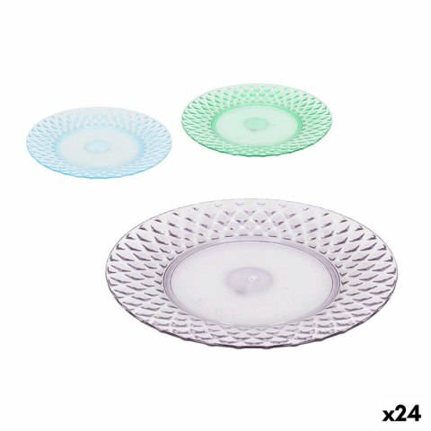 Płaski Talerz La Mediterránea Plastikowy 25 x 25 x 2,5 cm (24 Sztuk)