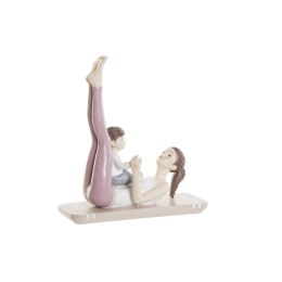 Figurka Dekoracyjna DKD Home Decor Różowy Yoga Scandi 15,5 x 6,5 x 17 cm