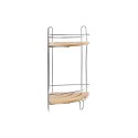 Półki narożne DKD Home Decor Naturalny Bambus Chromowany metal nierdzewny 2 Półki 19,5 x 19,5 x 36,5 cm