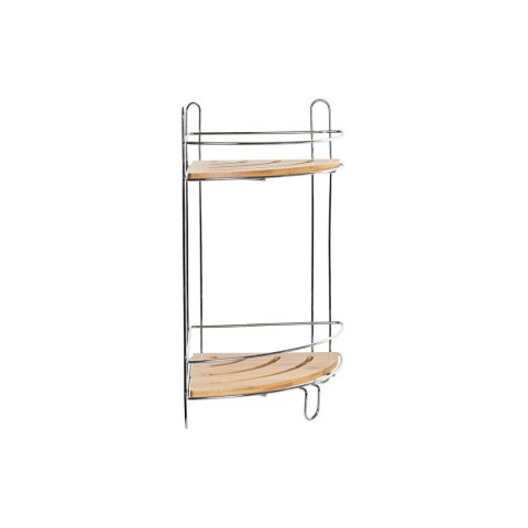 Półki narożne DKD Home Decor Naturalny Bambus Chromowany metal nierdzewny 2 Półki 19,5 x 19,5 x 36,5 cm