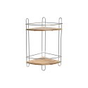 Półki narożne DKD Home Decor Naturalny Bambus Chromowany metal nierdzewny 2 Półki 19,5 x 19,5 x 36,5 cm