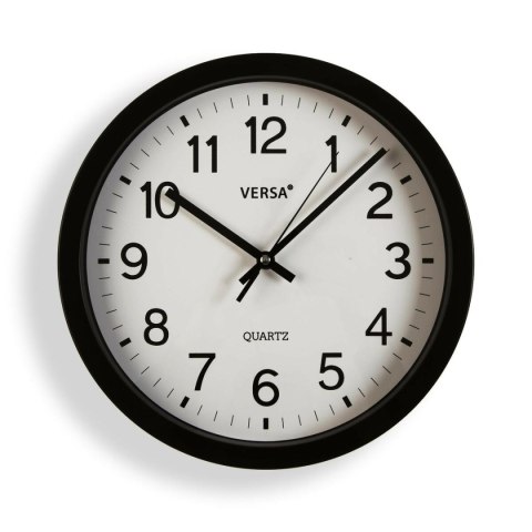 Zegar Ścienny Versa Czarny Plastikowy Kwarc 4,3 x 30 x 30 cm