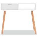 Stolik typu konsola, drewno sosnowe, 80x30x72 cm, biały