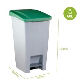 Kosz na śmieci do recyklingu Denox Kolor Zielony 60 L 38 x 49 x 70 cm