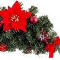 Wieszak na drzwi Boże Narodzenie Czerwony Kolor Zielony Plastikowy Materiał 60 cm