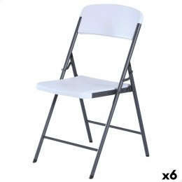 Składanego Krzesła Lifetime Biały 47 x 84,5 x 48 cm (6 Sztuk)