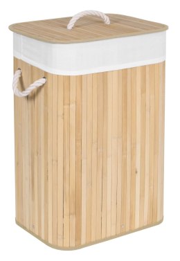 Kosz bambusowy na pranie 80L 1 komora naturalny
