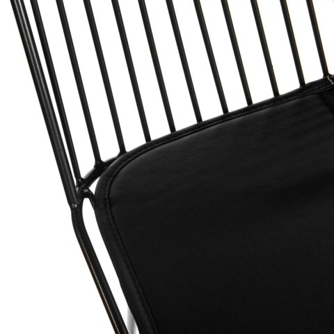 Krzesło barowe Dill High czarne z czarną