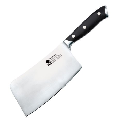 Tasak Kuchenny Masterpro BGMP-4304 17,5 cm Czarny Stal nierdzewna Stal nierdzewna/Drewno