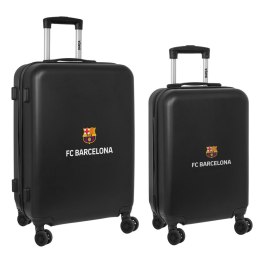 Komplet walizek F.C. Barcelona + mediano 24 WÓZEK Czarny 40 x 63 x 26 cm (2 Części)