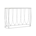 Konsola DKD Home Decor Srebrzysty Metal Biały Marmur 115 x 35 x 78 cm