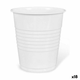 Zestaw szklanek wielokrotnego użytku Algon Kawa Biały Plastikowy 50 Części 100 ml (18 Sztuk)