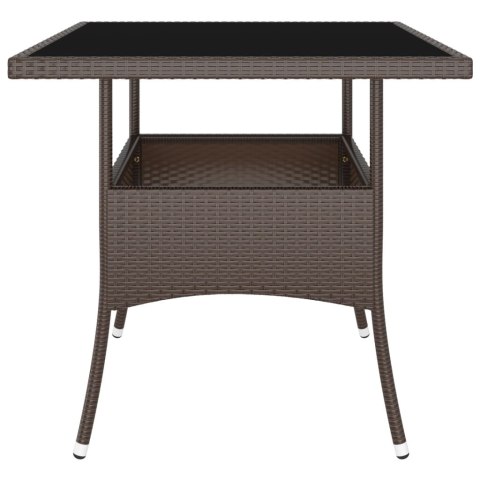 5-cz. zestaw mebli ogrodowych, polirattan, brązowy