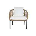 Zestaw Stół i 3 Krzesła DKD Home Decor Biały 137 x 73,5 x 66,5 cm rattan syntetyczny Stal