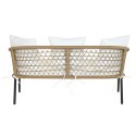 Zestaw Stół i 3 Krzesła DKD Home Decor Biały 137 x 73,5 x 66,5 cm rattan syntetyczny Stal